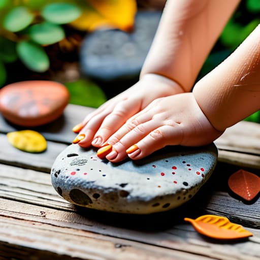 Colorful Painted Rock Garden Stones.