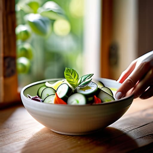 Practicing mindful eating to enjoy food better.